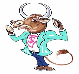 Bullenmarkt - allegorische Illustration